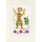 Greeting card kit Playful cats set of 3 Greeting card kit Playful cats set of 3