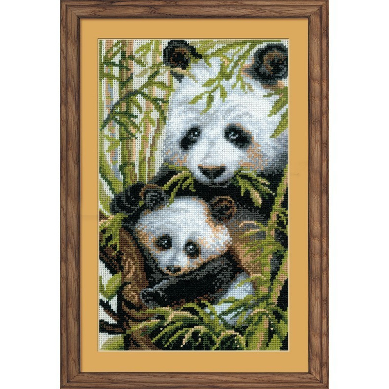 Embroidery kit Panda with Young Embroidery kit Panda with Young