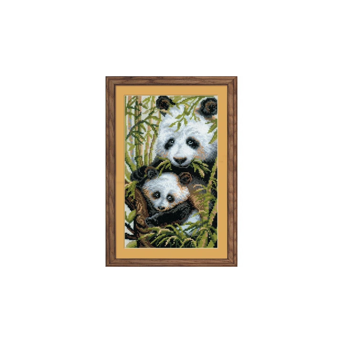 Riolis Kit de broderie Panda avec jeune