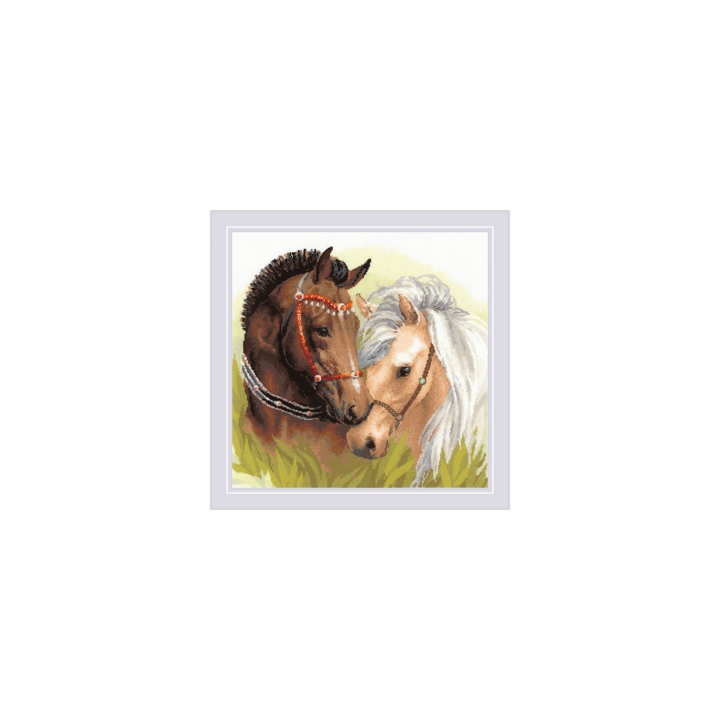 Riolis Kit de broderie Paire de chevaux