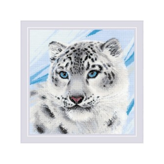 Riolis Kit de broderie Léopard des neiges