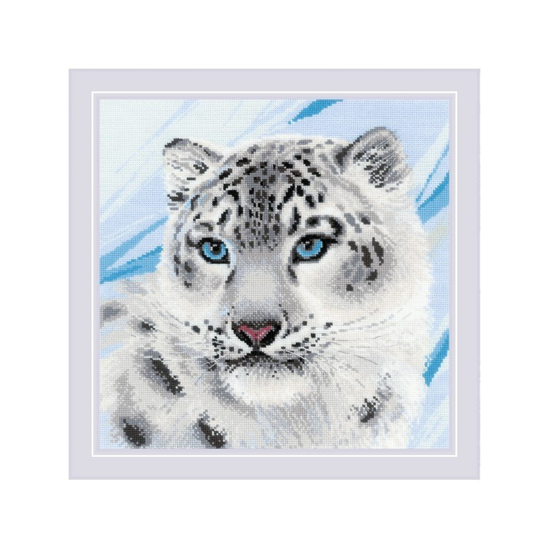 Kit de broderie Léopard des neiges Kit de broderie Léopard des neiges