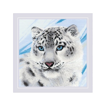 Riolis Kit de broderie Léopard des neiges