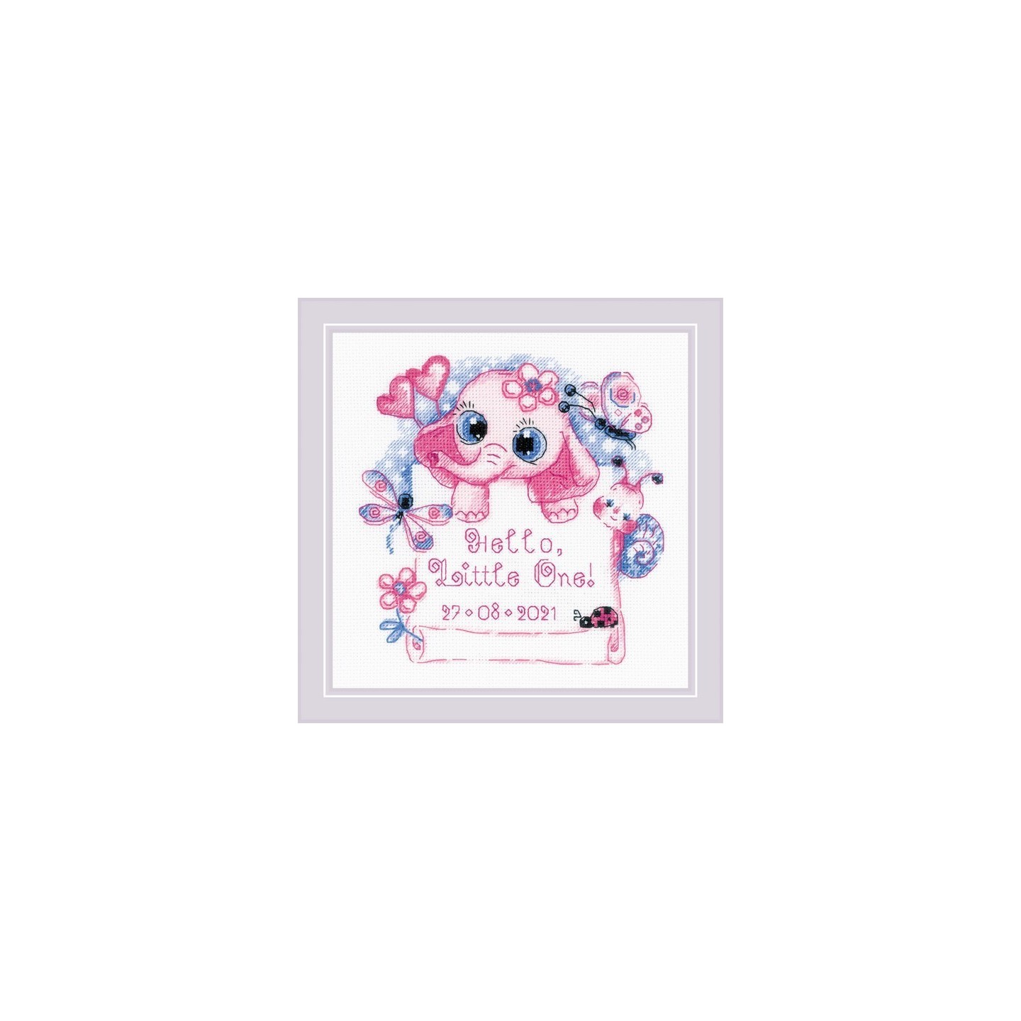 Riolis Kit de broderie Bonjour petit!