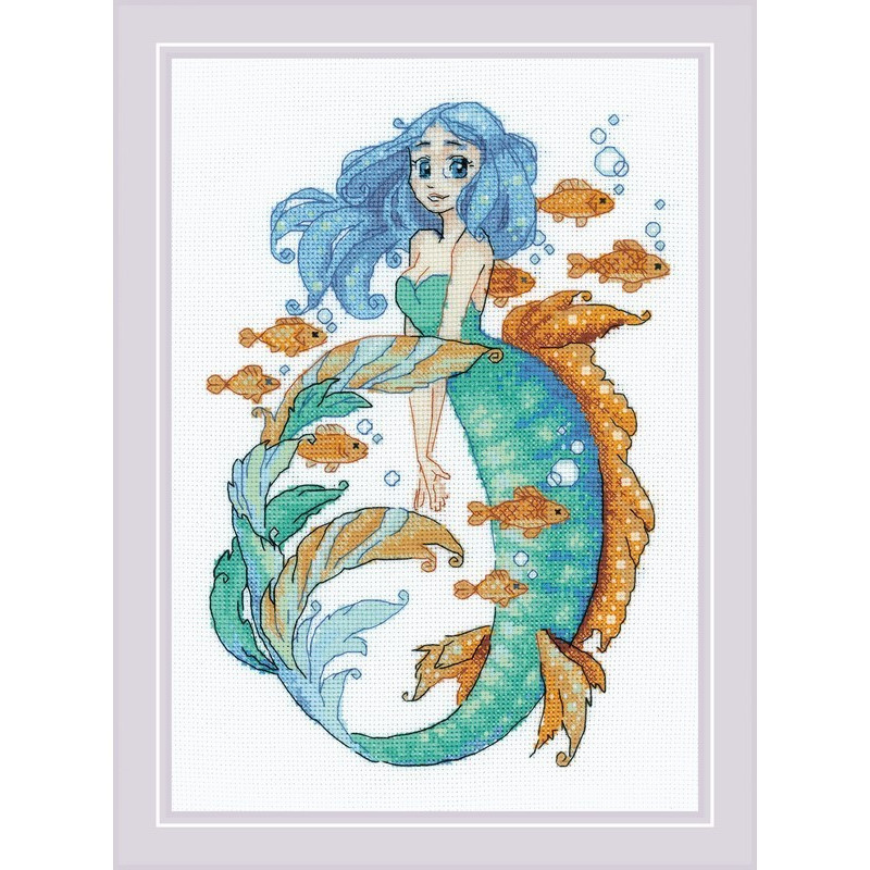 Kit de broderie Aigue marine Petite Sirène