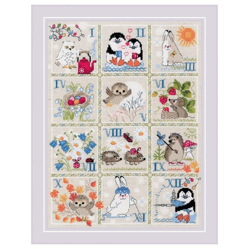 Embroidery kit Forest Calendar Embroidery kit Forest Calendar