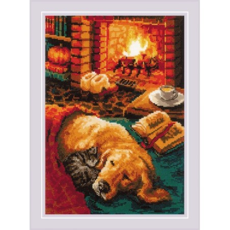 Riolis Kit de broderie Au coin du feu