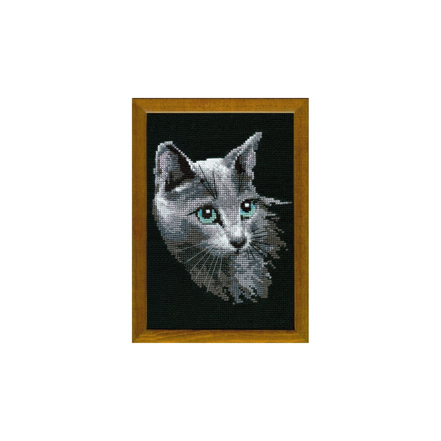 Riolis Embroidery kit Russian Blue Cat