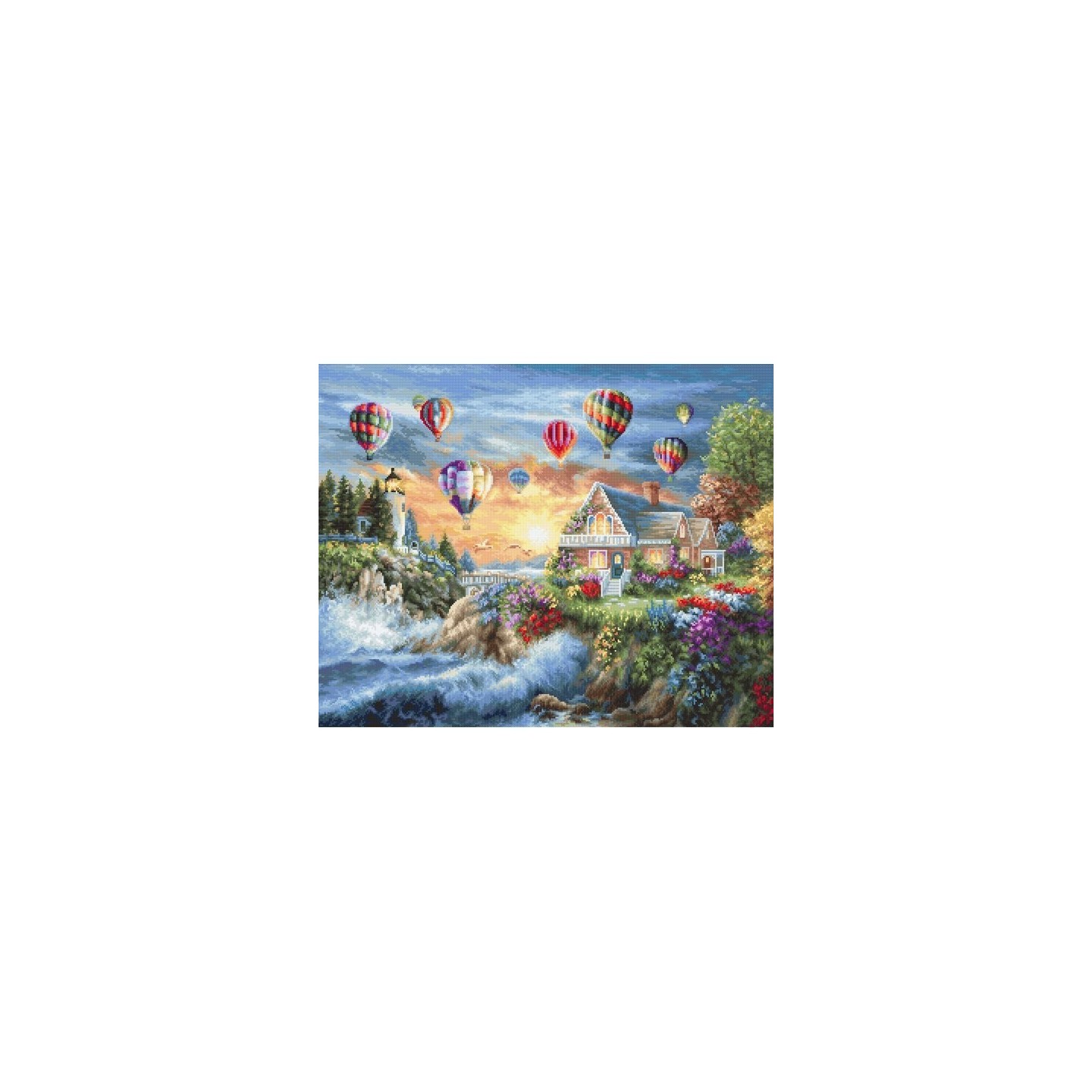 Luca-S Kit de broderie Ballons au-dessus de Sunset Cove