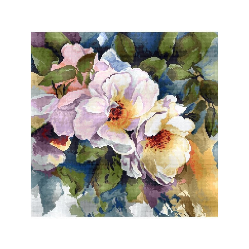 Borduurpakket Rozen aquarelle Borduurpakket Rozen aquarelle