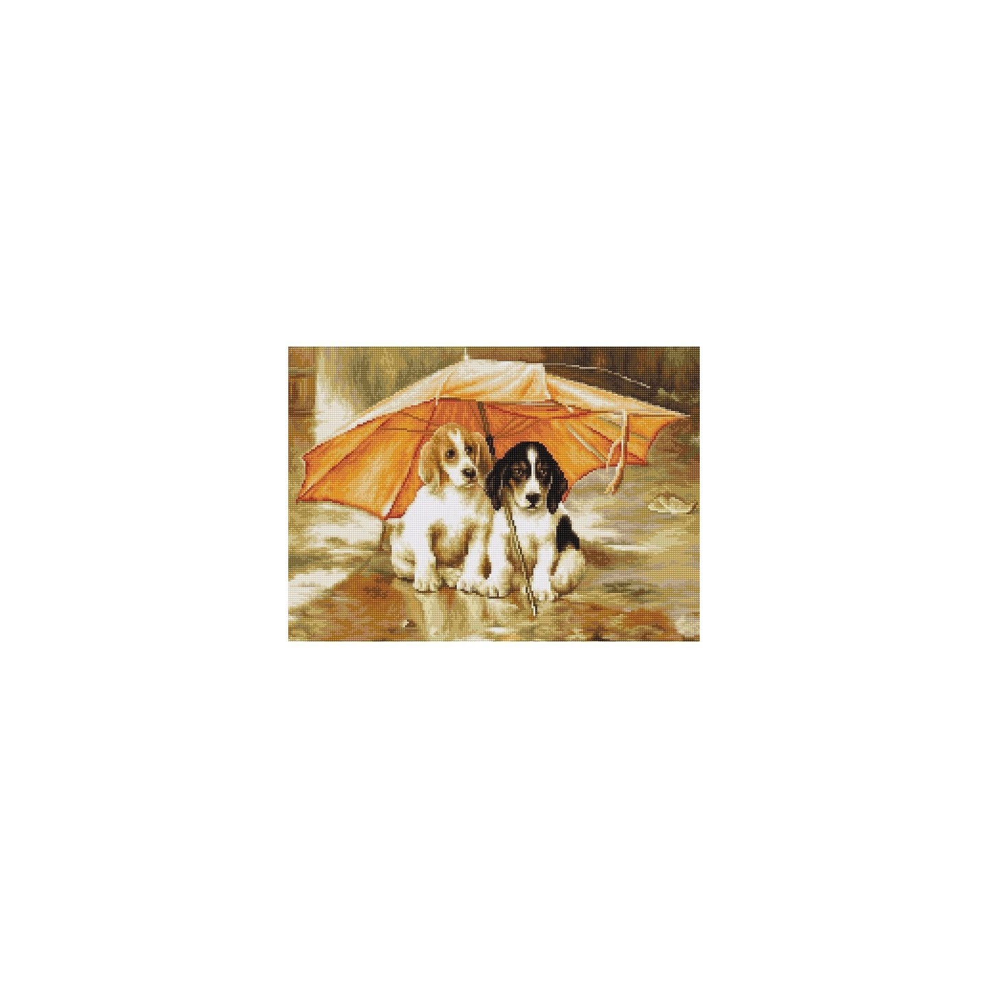 Luca-S Kit de broderie Couple sous un parapluie