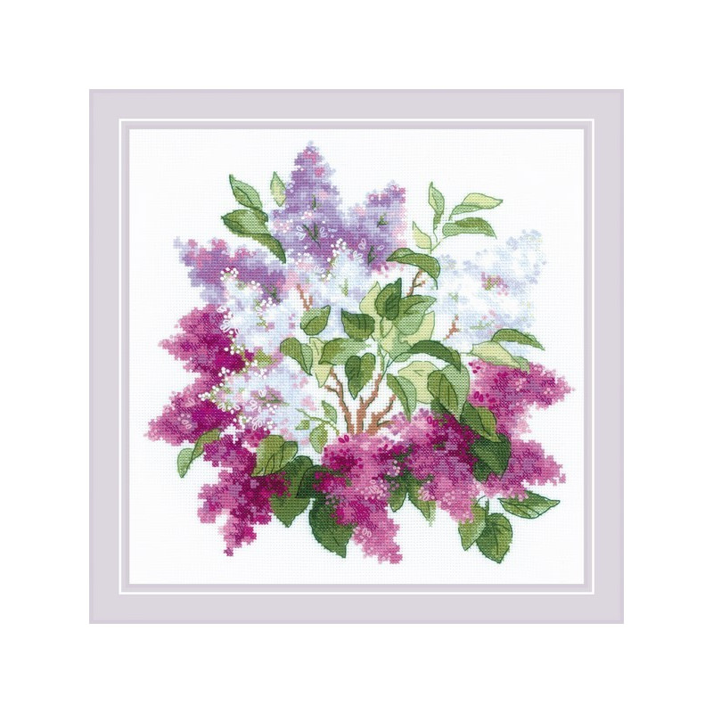 Borduurpakket Lila Bloesems Borduurpakket Lila Bloesems