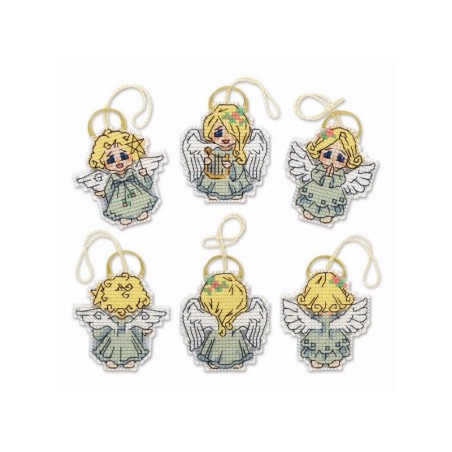 Riolis Kit de broderie Décoration de sapin de Noël Petits anges