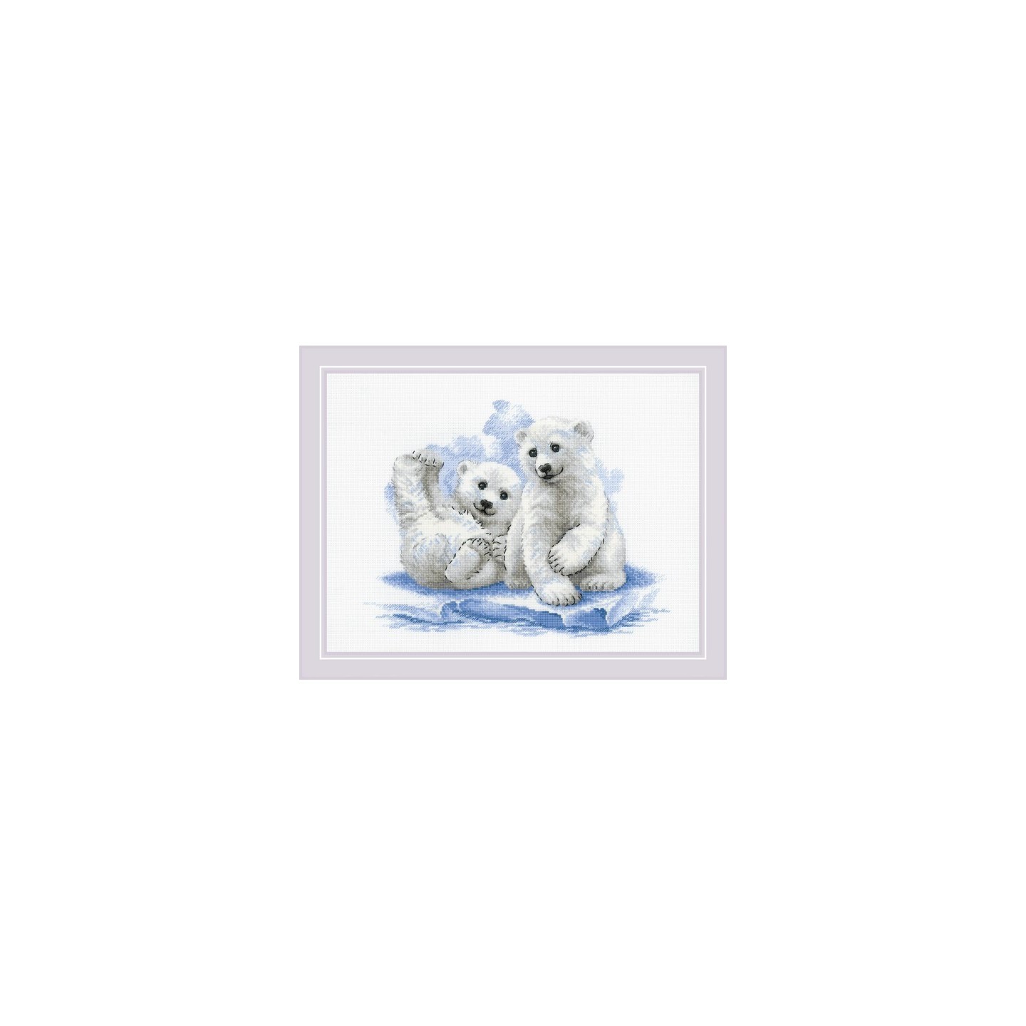 Riolis Kit de broderie Oursons sur glace