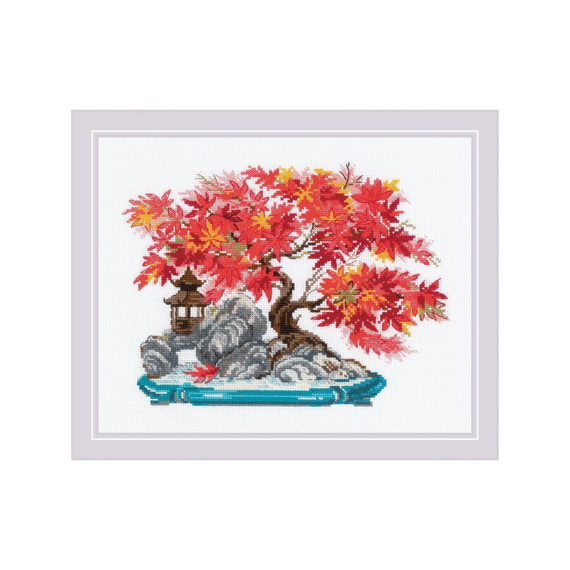 Embroidery kit Autumn Bonsai Embroidery kit Autumn Bonsai