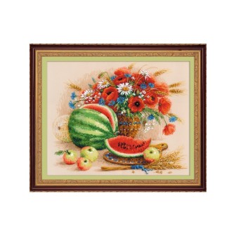 Riolis Stickset Stillleben mit Wassermelone