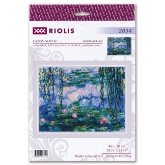 Riolis Embroidery kit Water Lilies after C. 