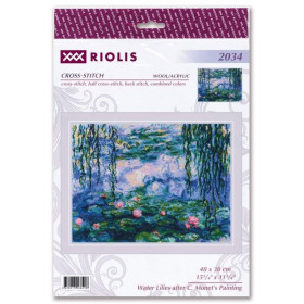 Embroidery kit Water Lilies after C. Monet
