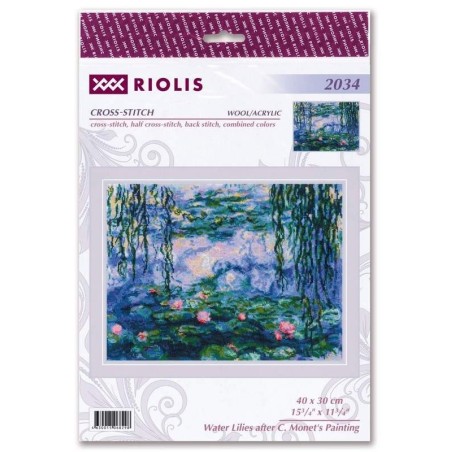 Stickset Seerosen nach C. Monet