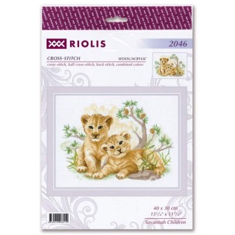 Riolis Kit de broderie Enfants de la savane