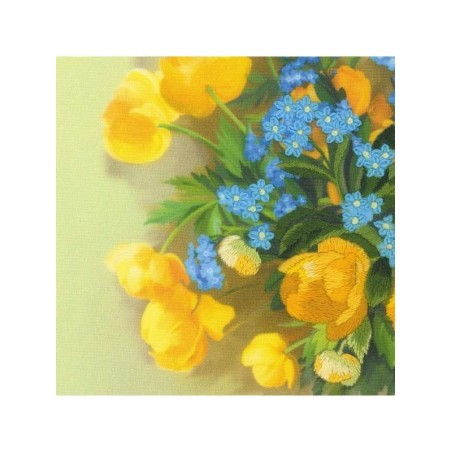 Embroidery kit Globe Flowers