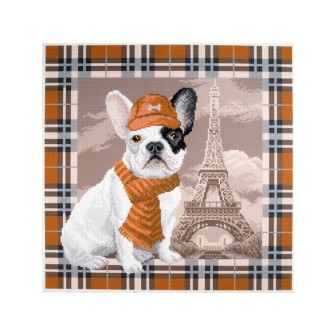 CDA Aida imprimée Bouledogue français à Paris