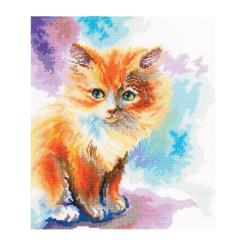 Embroidery kit Sunny kitten Embroidery kit Sunny kitten