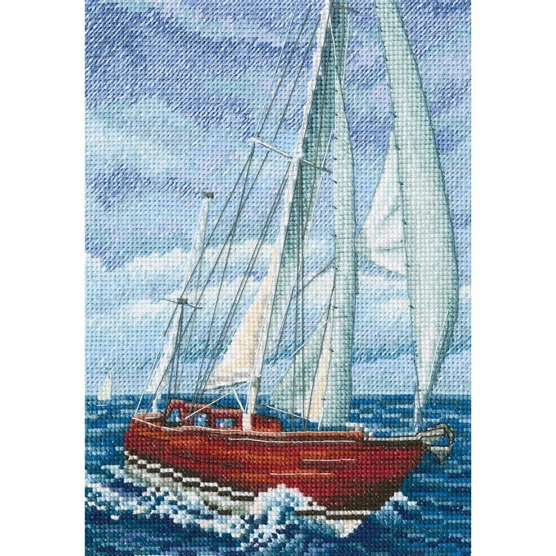 Kit de broderie Avec la saveur du sel, du vent et du soleil 1