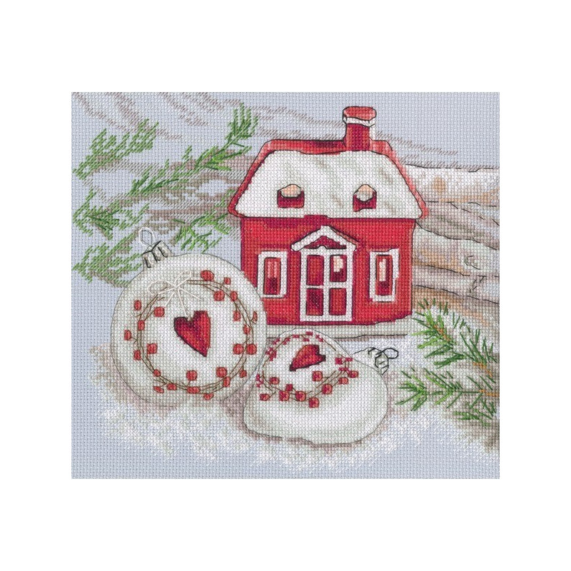 Kit de broderie maison de pain d'épice Kit de broderie maison de pain d'épice