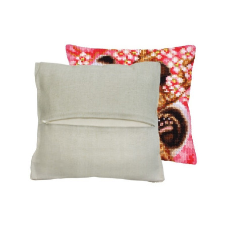 Cushion back with zipper - natural