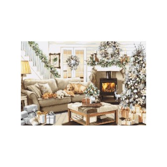 Luca-S Embroidery kit Dreaming of a White Christmas