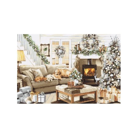 Luca-S Kit de broderie Rêver d'un Noël blanc