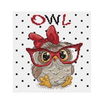 Luca-S Embroidery kit The Owl With Glasses
