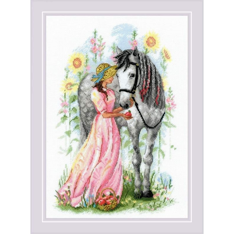 Embroidery kit Horse girl Embroidery kit Horse girl