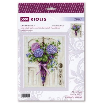 Riolis Kit de broderie Couronne parapluie
