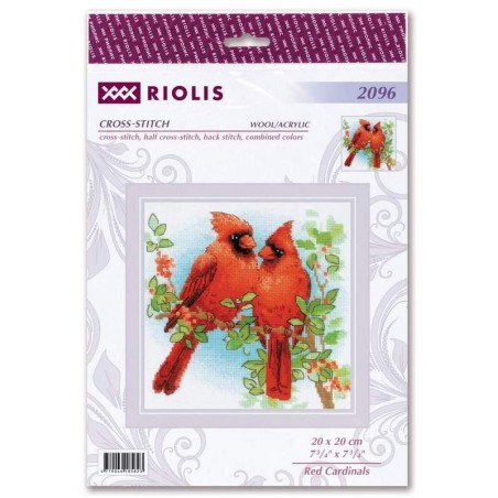 Embroidery kit Red Cardinals