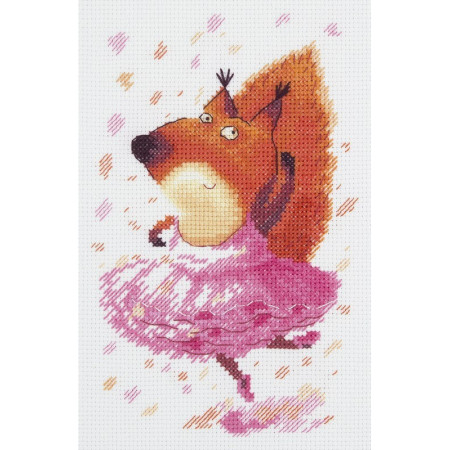 Klart Stickset Ballerina-Eichhörnchen