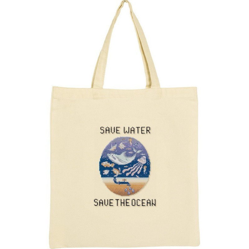 Stickset Rette den Planeten. Sparen Sie Wasser, retten Sie den Ozean