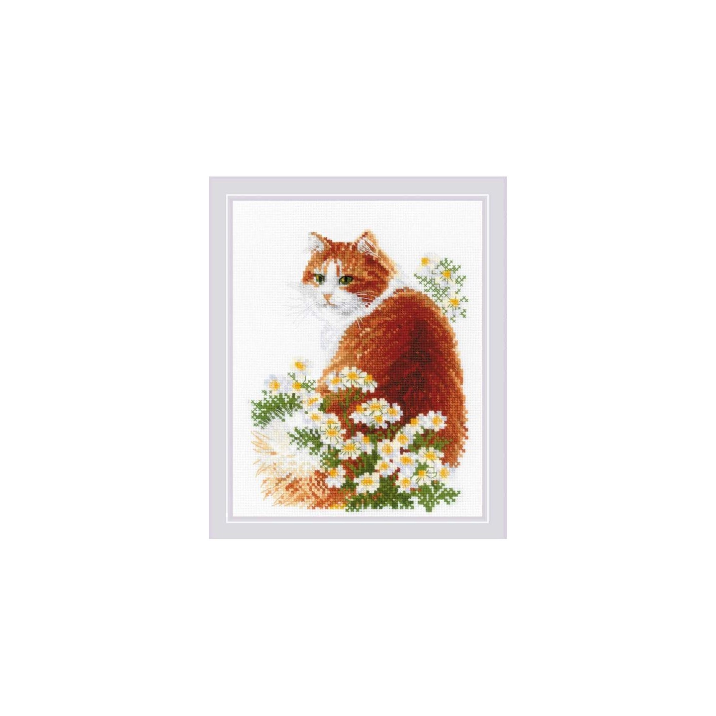 Riolis Kit de broderie Miaou au gingembre