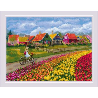 Riolis Kit de broderie Champ de tulipes