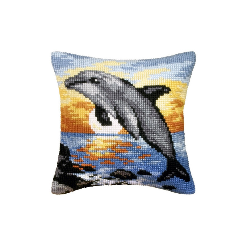 Kit coussin au point croix Dauphin 2