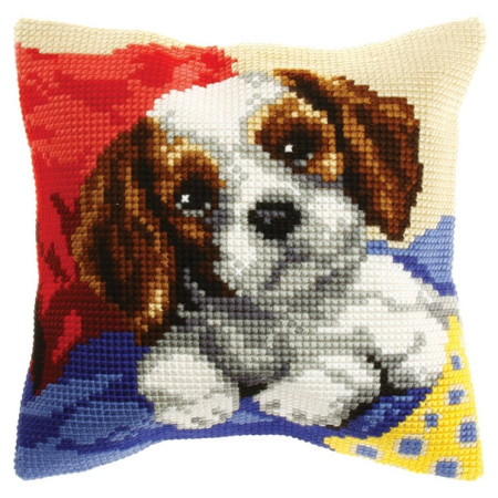 Borduurkussen Puppy