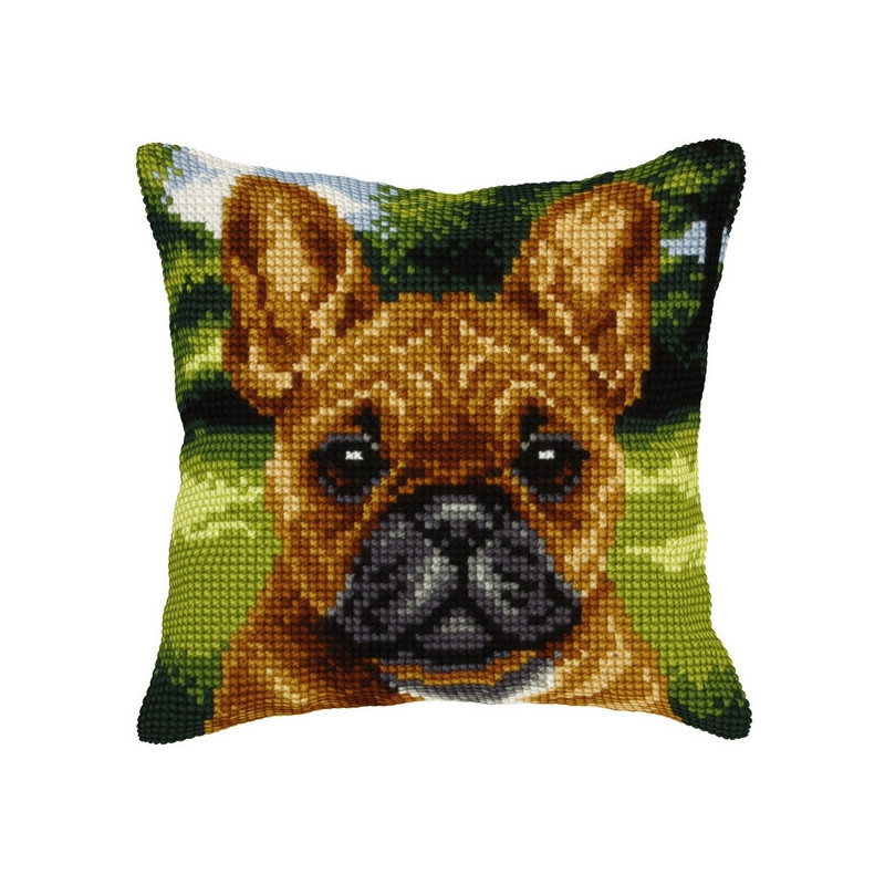 Kit coussin au point croix Chien 2 Kit coussin au point croix Chien 2