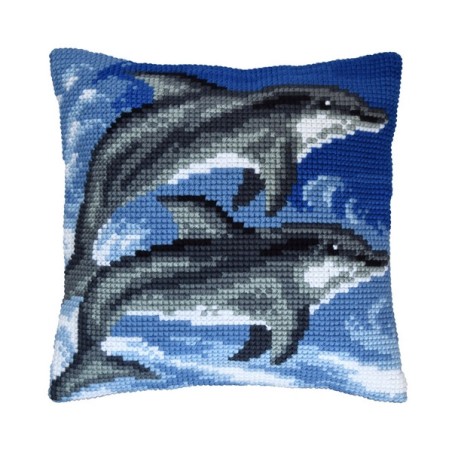 Orchidea Stitch Cushion kit Dolphins