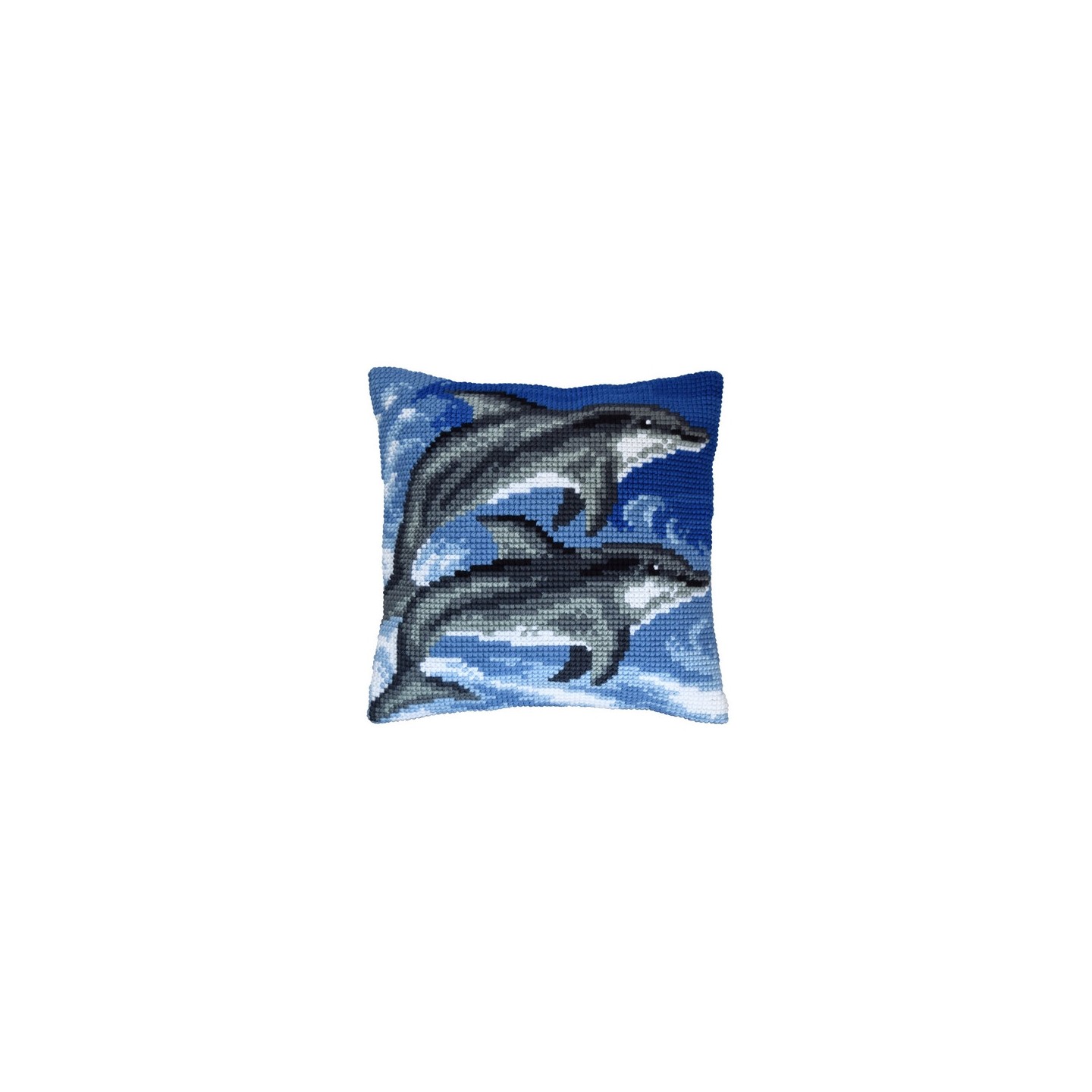 Orchidea Coussin à broder Dauphins