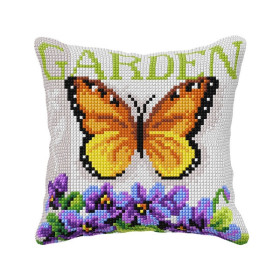 Orchidea Coussin à broder Jardin