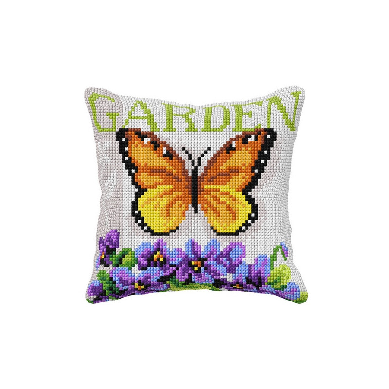 Borduurkussen Tuin Borduurkussen Tuin