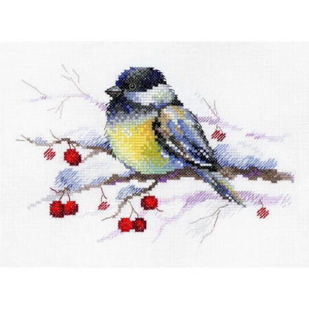 Aquarelle Embroidery kit Pensive tit
