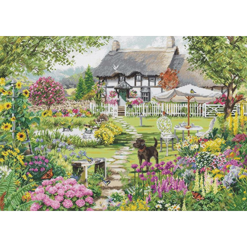 Embroidery kit Cottage garden Embroidery kit Cottage garden