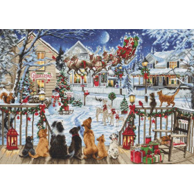 Luca-S Embroidery kit Pets on the porch